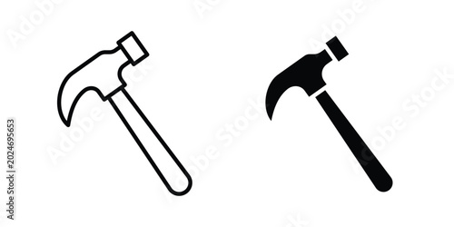 Cuadro en lienzo Hammer tool icon for mobile apps and websites.