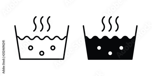 Hot Water icon for mobile apps and websites.