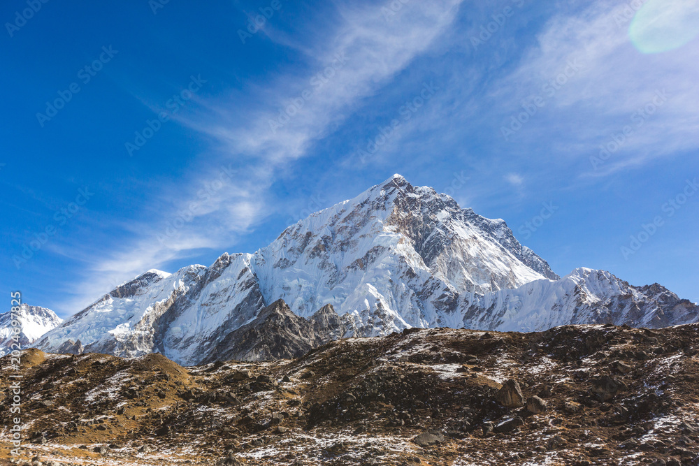 Obraz premium Way to Everest base camp. Sagarmatha national park, Nepal