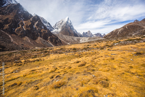 Way to Everest base camp. Sagarmatha national park, Himalayas, Nepal