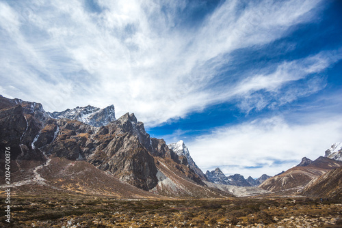 Way to Everest base camp. Sagarmatha national park, Nepal