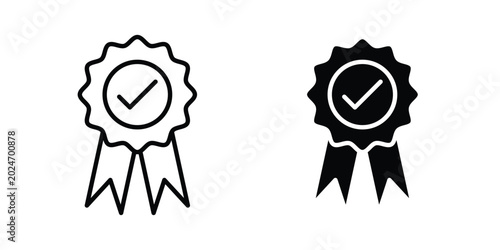 фотографія Rosette stamp icon for mobile apps and websites.