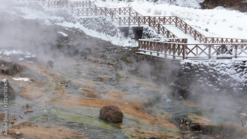 Bild auf Leinwand Changbai Mountain hot spring