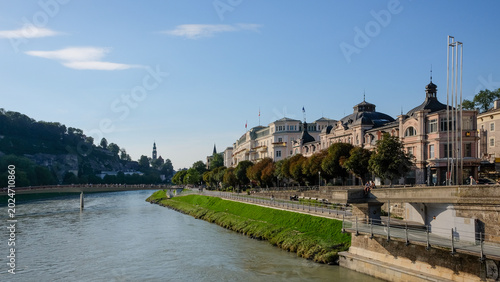 River view of Salzburg of Austria
