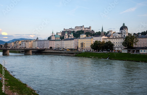River view of Salzburg of Austria