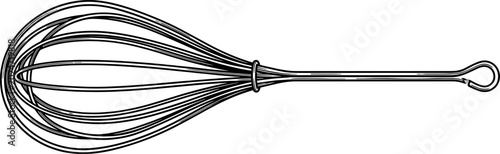 Simple wire whisk utensil for blending ingredients