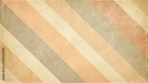Textured geometric muted earthy beige and soft peach distressed paper diagonal stripe pattern background, nostalgic rustic design for brand identity, social media content, and product photography