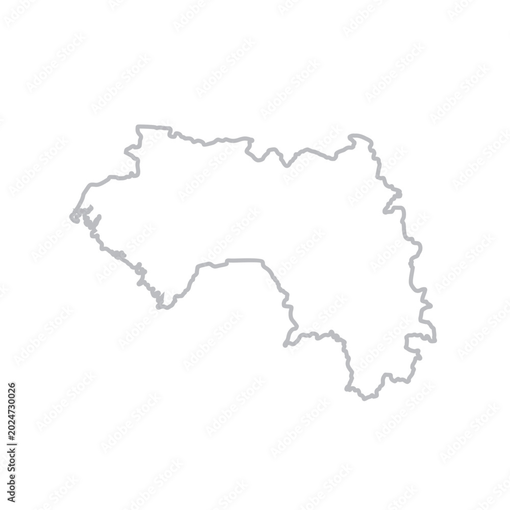 Obraz premium guinea map monoline Suitable for posters and web icons