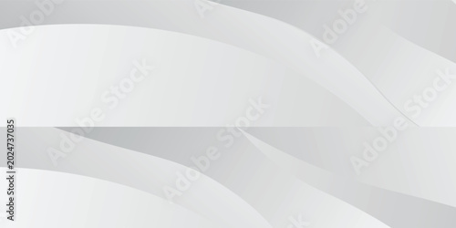 Bild auf Leinwand Abstract white and gray wave background. Vector illustration