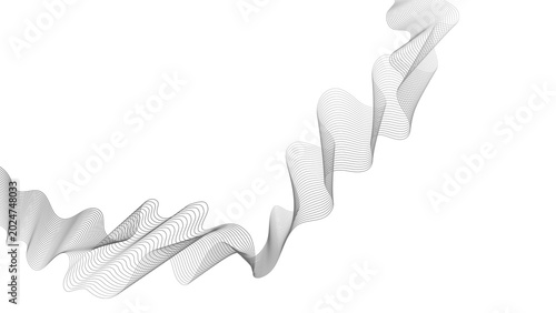 Abstract backdrop with grey wave gradient lines