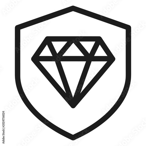 Diamond inside shield icon