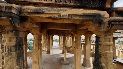 Bada Bagh, Jaisalmer, India: An architectural complex of numerous carved domed cenotaphs.