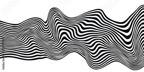Foto optical art abstract background wave design black and white
