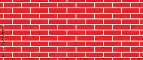 Foto Vivid Red Brick Wall Texture Background — Seamless Rectangular Block Pattern for
