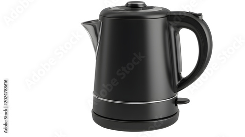 modern electric kettle matte surface isolated on white background