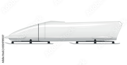 Bild auf Leinwand Illustration of a bobsleigh used by athletes in winter sports competitions and training