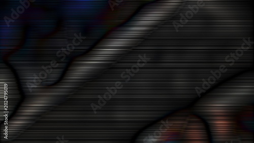 Photography CRT scanlines texture, analog TV distortion, dark metallic screen effect with ch