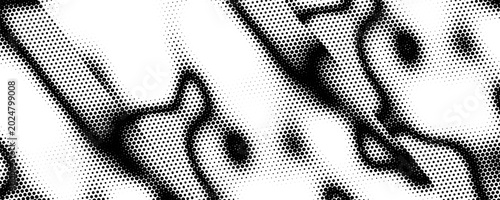 Foto Black and white smooth transition of hexagon pattern made halftone effect for sporty background and jersey