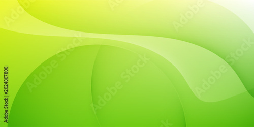 Bilde på lerret Abstract green background with smooth wavy lines and elegant curves