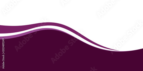 Abstract dark purple and violet wavy background with elegant curves and white copy space