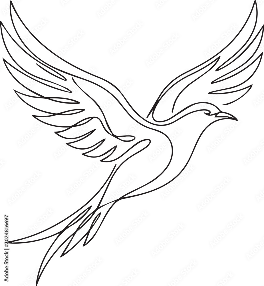 Obraz premium vector illustration of a bird