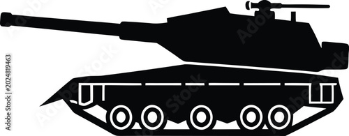 Bild auf Leinwand Silhouette design of k9 thunder self propelled tank