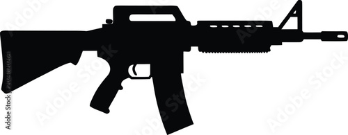 Obraz na płótnie Silhouette design of m4 rifle carbine standard issue
