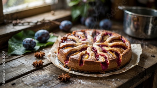 Indonesian colonial plum pie Kue Spik Pruimen.