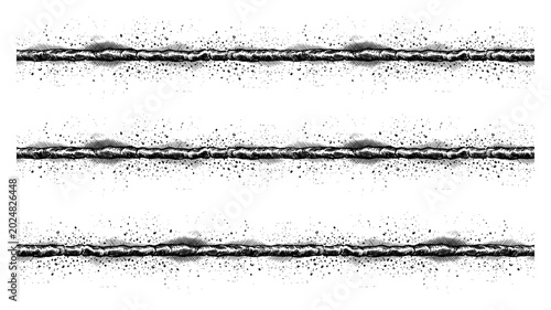 Photos Welding seam lines with industrial metal splatter in detailed engraving style