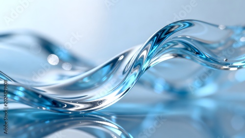 Blue liquid wave form