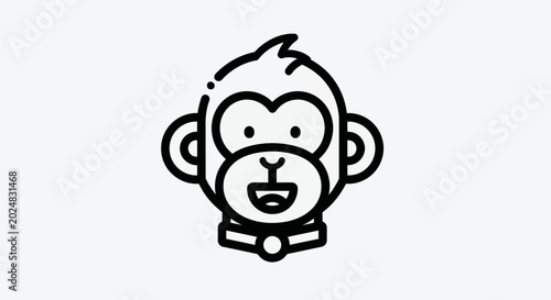 Photography Cartoon monkey head illustration