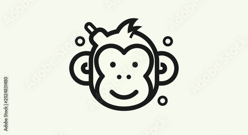Photography Cartoon monkey head illustration