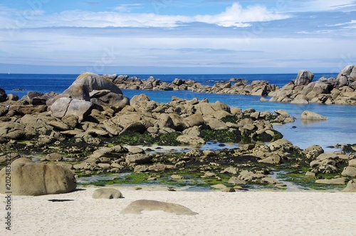 Beach in Brittany in  France, Europe