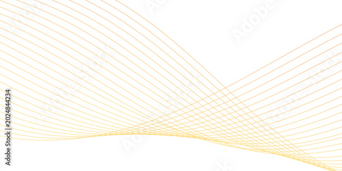 Fotografija abstract image features elegant flowing curves of golden lines against a clean white backdrop, Abstract colorful wave lines, flowing gradient ribbon background Minimal curved line pattern