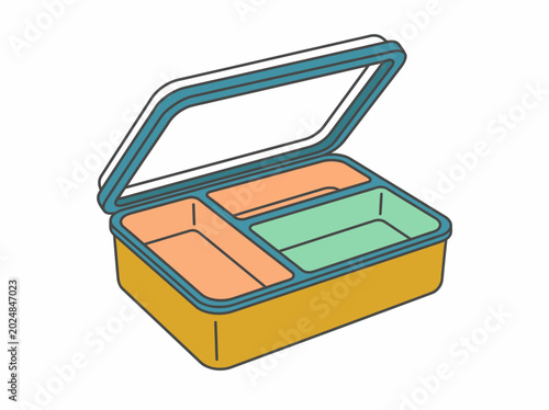 A sleek, modern lunchbox with multiple compartments, perfect for packing a variety of meals and snacks while maintaining freshness and style during meals on-the-go.