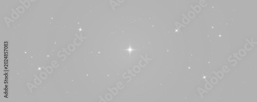 Bild auf Leinwand Sparkling star twinkle overlay in deep space night galaxy with glowing cosmic st