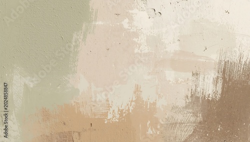 Horizontal grainy abstract texture background in beige and olive green earth tones with background, abstract