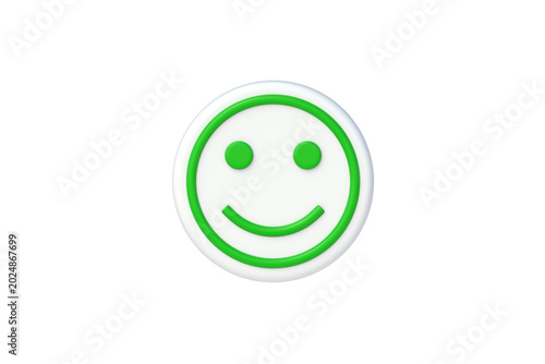Принти на полотні Positive emotion face isolated on white background