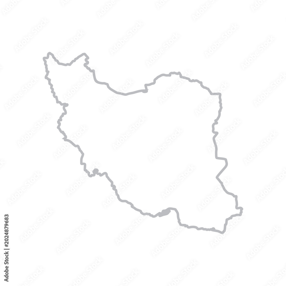 Obraz premium iran map monoline Suitable for posters and web icons