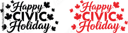 Fotografie Canada day vector graphics happy civic holiday illustration