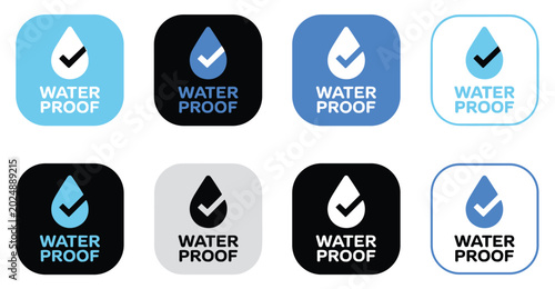 Fotografie Waterproof Icon Set