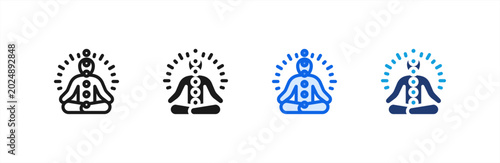 Foto Chakra Balance Yogi Aura Icon multiple style collection