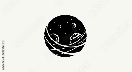 Fotografie Abstract space and celestial bodies