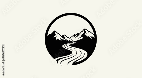 Mountain landscape river design