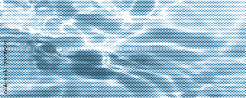 Foto Blue and white water ripples light surface overlay background