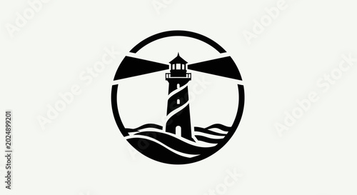 Tableau sur toile Lighthouse icon illustration