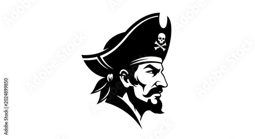 Fotografija Silhouette portrait of a pirate