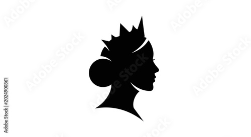 Silhouette profile with crown
