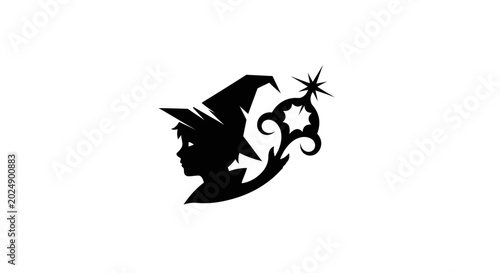 Silhouette profile with star and hat