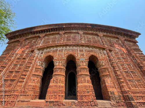 This Pancharatna temple, rich in terracotta work, is named the Shyamray or Pachmura Temple. This temple is richly endowed with terracotta ornamentation.